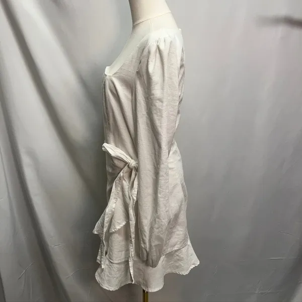 Princess‎ Polly The Villa Mini Dress Womens 8 White Long sleeve Preppy summer - Image 10
