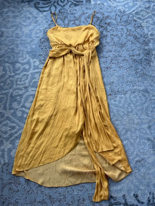 Modern Citizen Mila Layered Tank Dress Marigold Small - Image 3