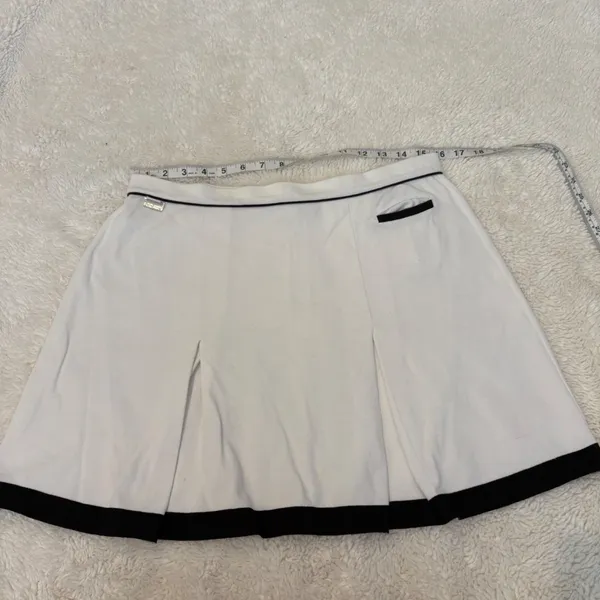 Ralph Lauren VTG 90’s Pleated Cotton Tennis White Skirt Preppy Old Money Country Club M - Image 3