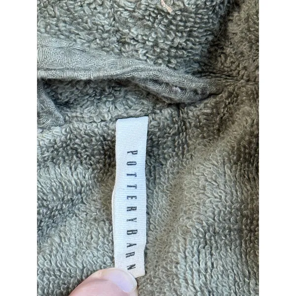 EUC Unisex Pottery Barn waffle weave resort robe Loden green size M - Image 3