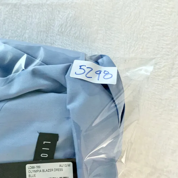 Lioness Olympia Blazer Dress‎ Womens Size M Blue Belted Mini Long Sleeve - Image 11