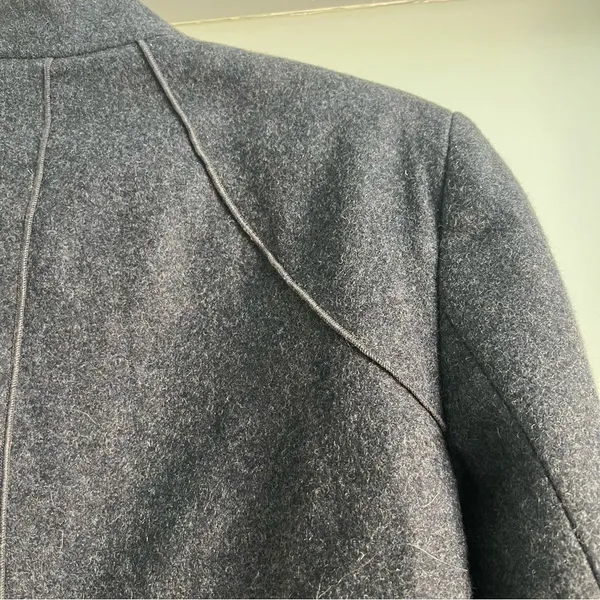 Harve Benard Gray Wool Zip Up Coat Women’s Size 6 Classic Tailored Vintage - Image 8
