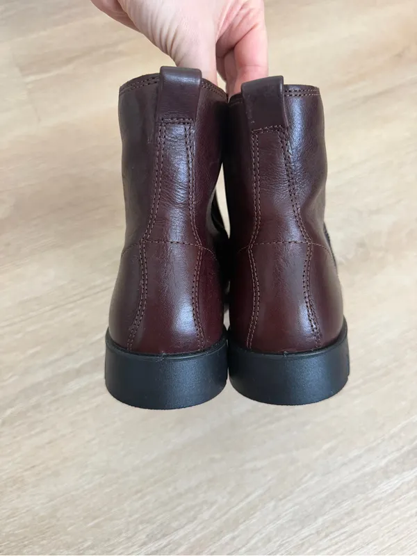 ECCO Women’s Brown Leather Ankle Boots Size US 10 EU 41 Lightweight NWOB - Image 7