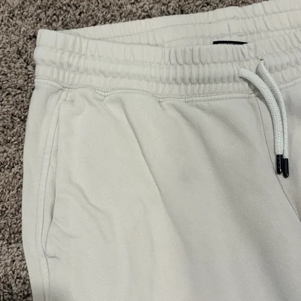 The North Face Women's Fleece Jogger Pants Size L White Elastic Waist Pockets - Image 4