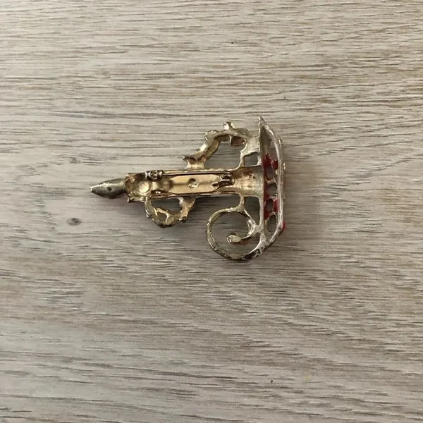 Vintage Christmas Candle Brooch - Image 2
