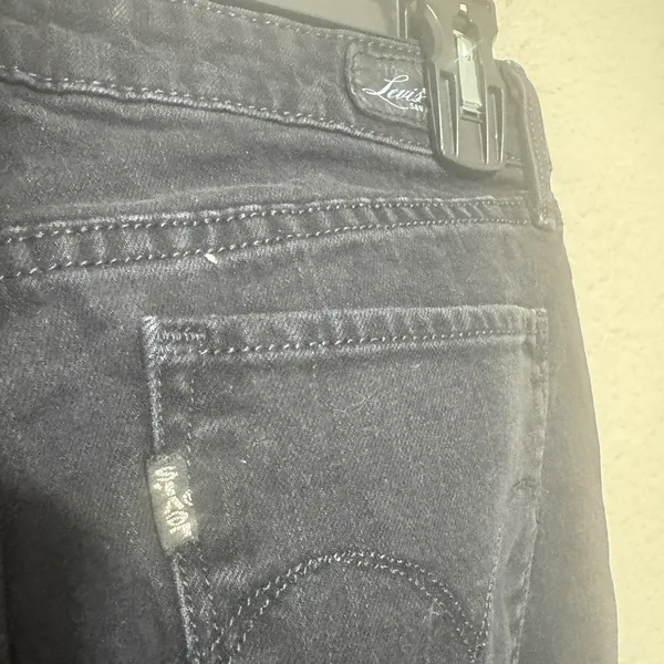Levi’s Levis Women’s Skinny Jeans Black Denim 27x28 Ankle Classic‎ Low Rise - Image 4