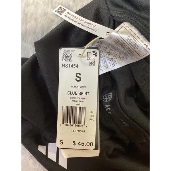 Adidas Club Skirt Women Black Tennis Skort AEROREADY HS1454 Size S - Image 7