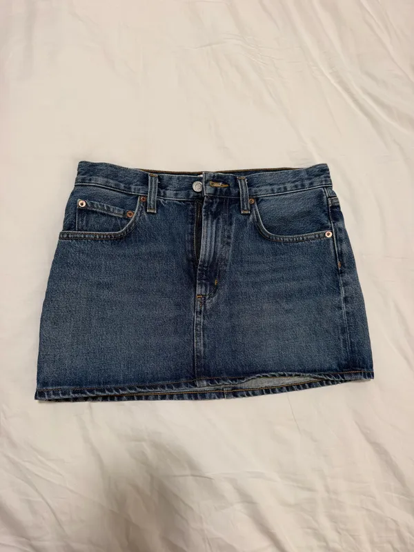AGOLDE Mini Denim Skirt - Image 2