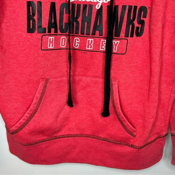 NHL Chicago Blackhawk’s Women’s Lace Up‎ Sweatshirt Size L 12/14 - Image 6
