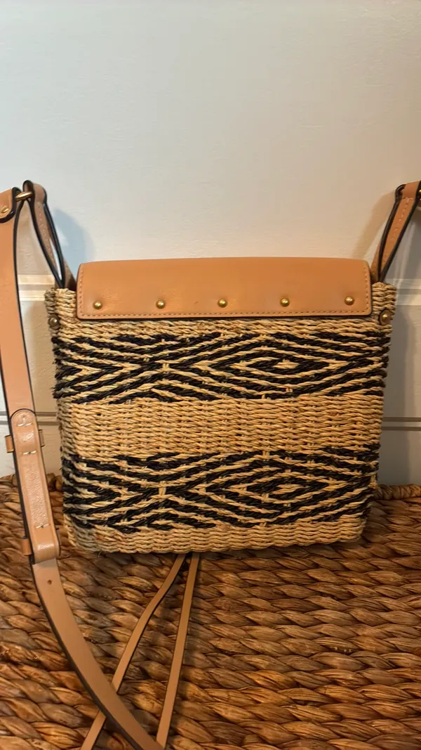 Tory Burch Miller Rattan Leather Purse - Image 2