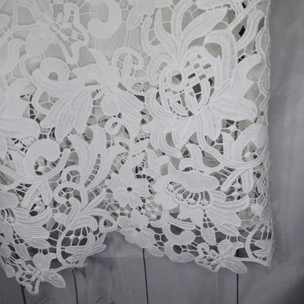 Zara Spaghetti strap white floral lace Boho cottagecore summer vacation dress - Image 4