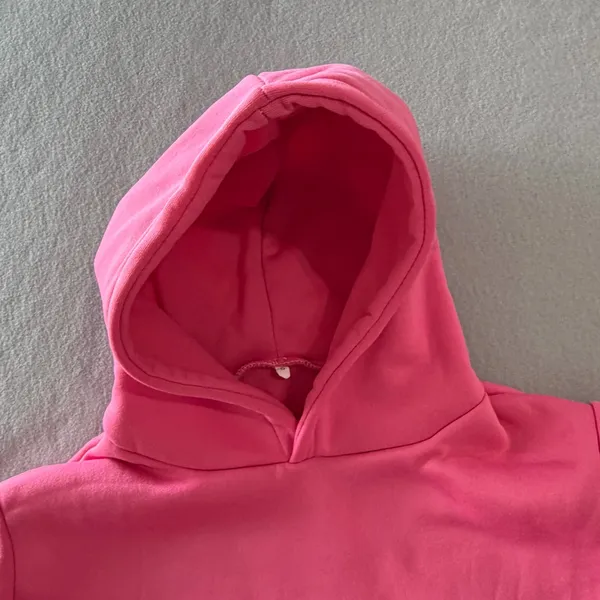 Women's Pink All We Need Is Love Hoodie Size Small #260609 - Image 3