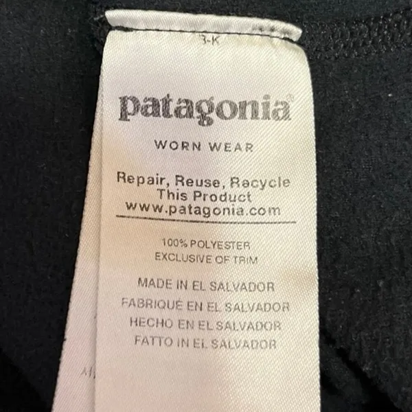Patagonia Womens Black Iconiq Capital Zip Fleece High Neck Sweater Jacket Top M - Image 7