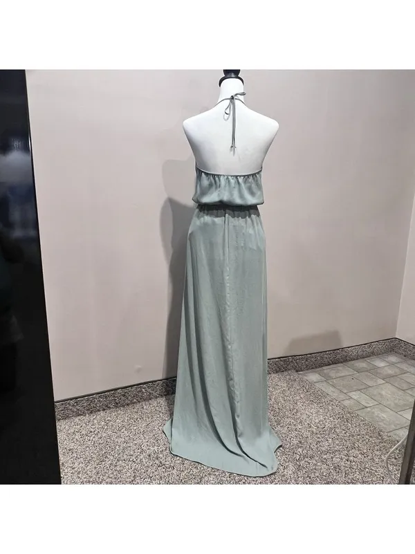 Show Me Your MuMu Dress Small Heather Halter Sage Crisp Wedding Resort Beach - Image 5