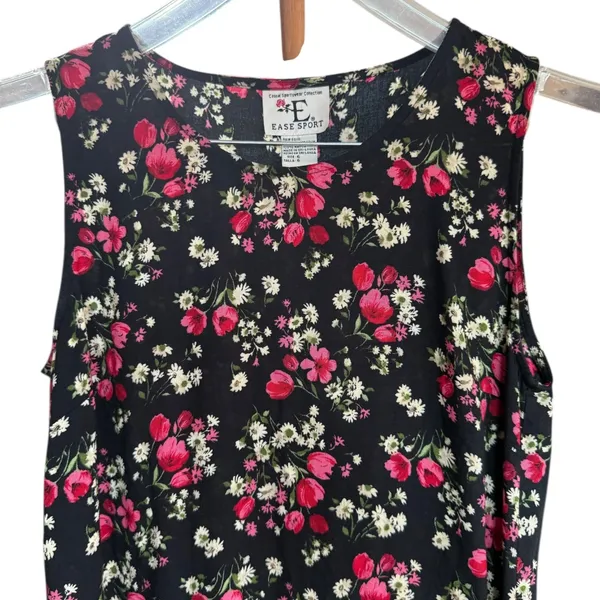 Vintage‎ 90's Floral Maxi Sleeveless Dress Sz 6 - Image 2