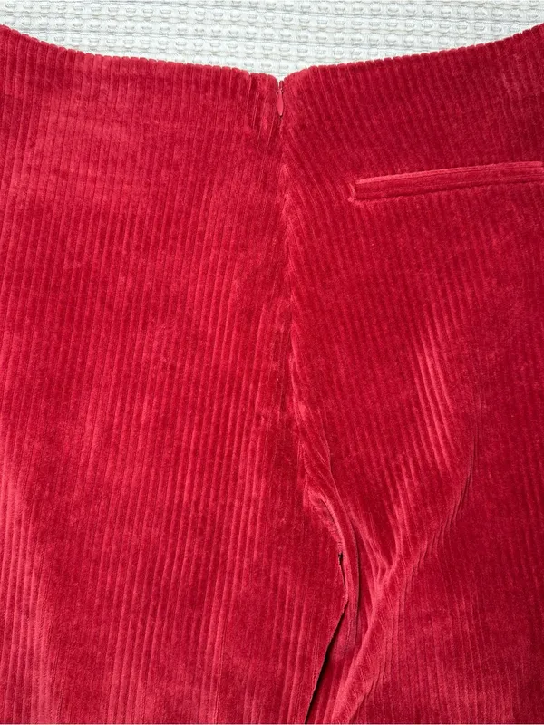 Marine Layer Montreal Soft Wale Corduroy Pants Women Size Medium Red Retro 90’s - Image 8