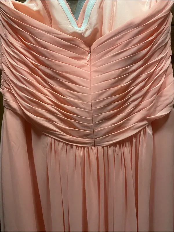 Azazie Strapless Coral Gown Sz 10 - Image 7