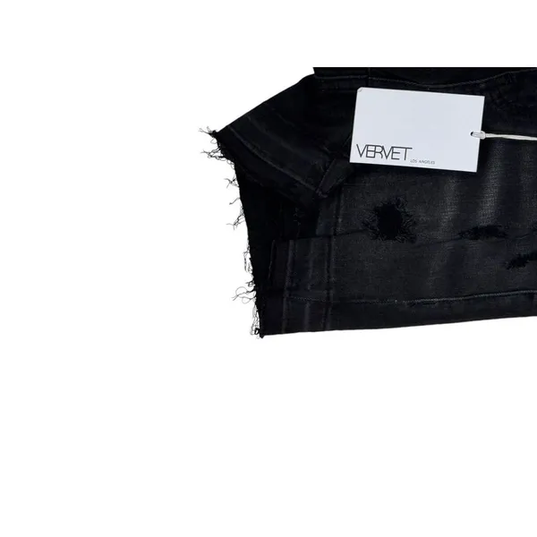 Vervet Women's Shorts Rebecca High-Rise‎ Raw Hem Bermuda Denim Black Sz. XS NWT - Image 2