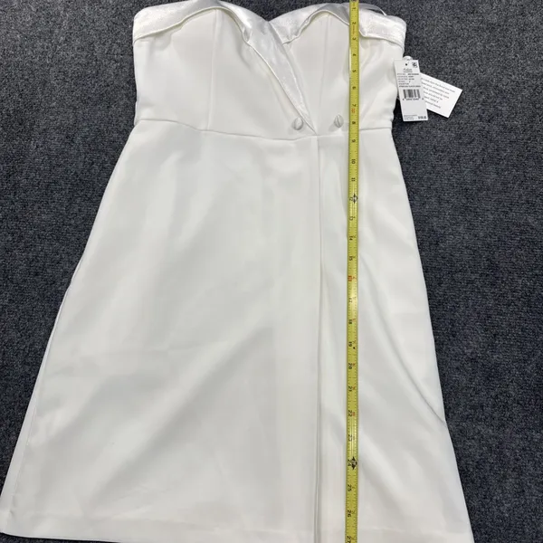 Aidan Mattox Strapless Tuxedo Dress Women's 2 Ivory White Formal BNWT - Image 8