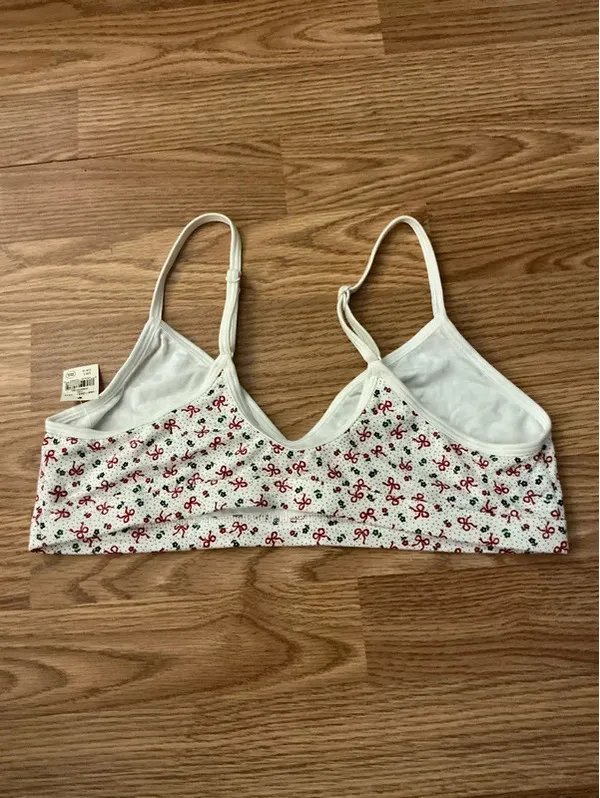 Superchill By Aerie Holiday Bows Bralette Size Large - Image 3