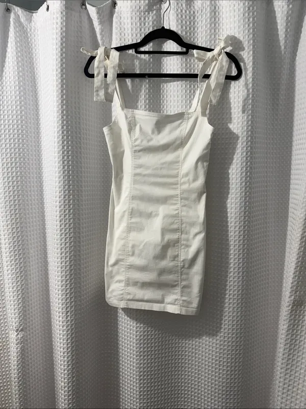 Superdown Women’s White Sions Tie Strap Dress Size XSMALL - Image 2