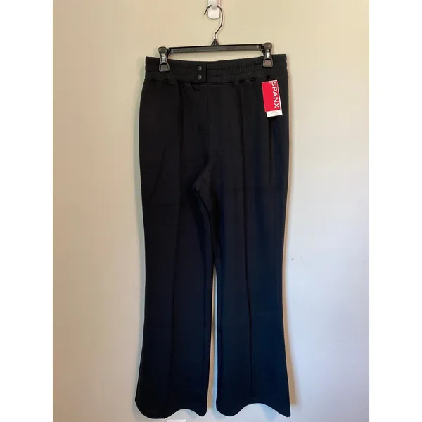 New SPANX AirEssentials Brushed Flare-Leg Pants, Black Size Medium - Image 2