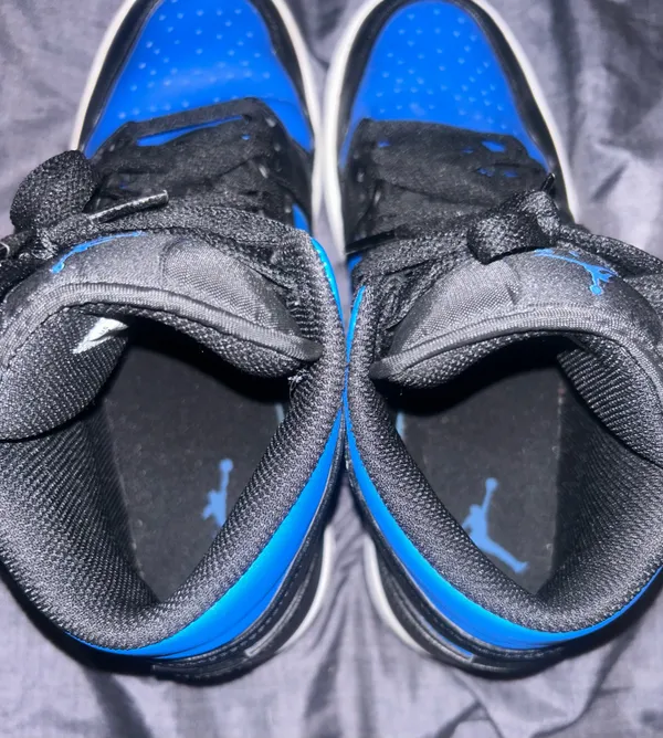 Jordan 1 Mid 'Black Blue' sneakers - Image 8