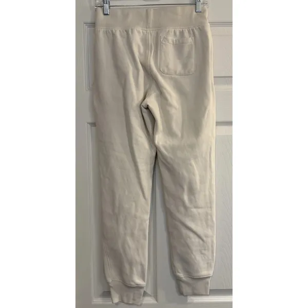 Champion Sweatpants Reverse Weave‎ Womens Sz Small Cream Spellout Jogger 90s - Image 2