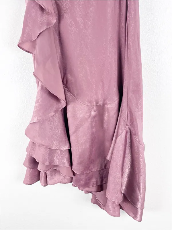 WE ARE KINDRED Frenchie Asymmetrical Ruffle Trim Maxi Skirt Size 0 Boho Chic - Image 8