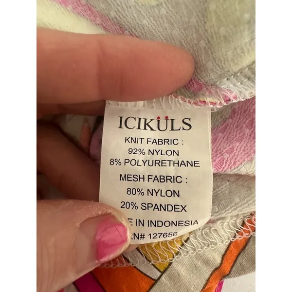 ICIKULS Shirt Women's Size XXL Psychedelic IBKUL Mesh Trim Sun Golf‎ Nylon Top - Image 7