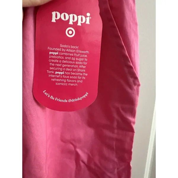 Poppi Pajama Pants Lounge‎ Merch Pink XL NWT Elastic Waist Button Fly - Image 4