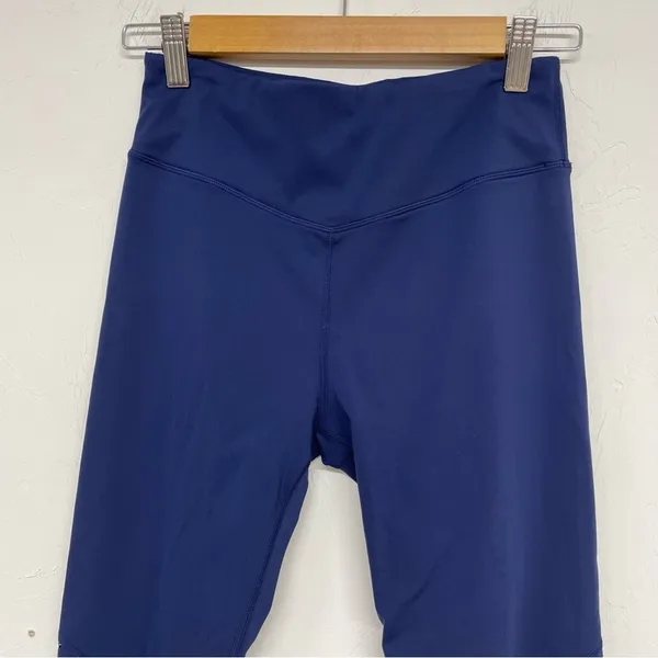 Varley Navy Blue Laser Cut High Rise Full Length Leggings Pants Womens XS Gym - Image 5