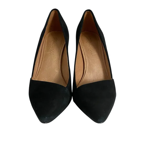 Madewell Mira Suede Leather Heel Pumps Sz 6.5 Slip On Pointed Toe‎ Career Work - Image 3