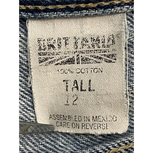 VTG 90s Brittania Jeans Womens 12 Tall High Waist Mom Tapered Blue Denim 31x32 - Image 2