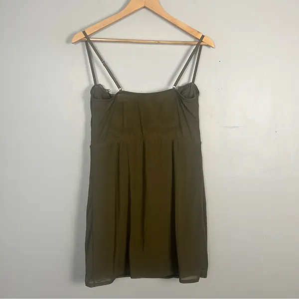 NEW Urban Outfitters Bustier Mini Slip Dress Lingerie Lace Large Green - Image 7