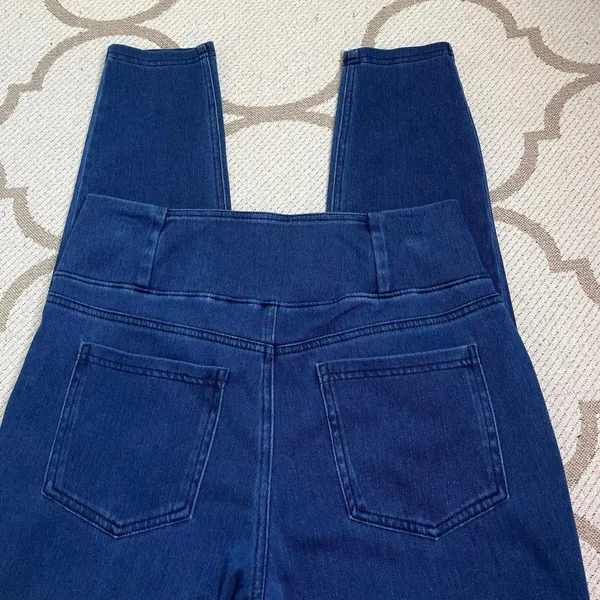 Halara Flex High Waisted Crossover Pockets 7/8 blue jeans, size large, 02699020 - Image 5