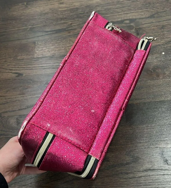 Juicy couture sparkly pink makeup cosmetic bag - Image 4