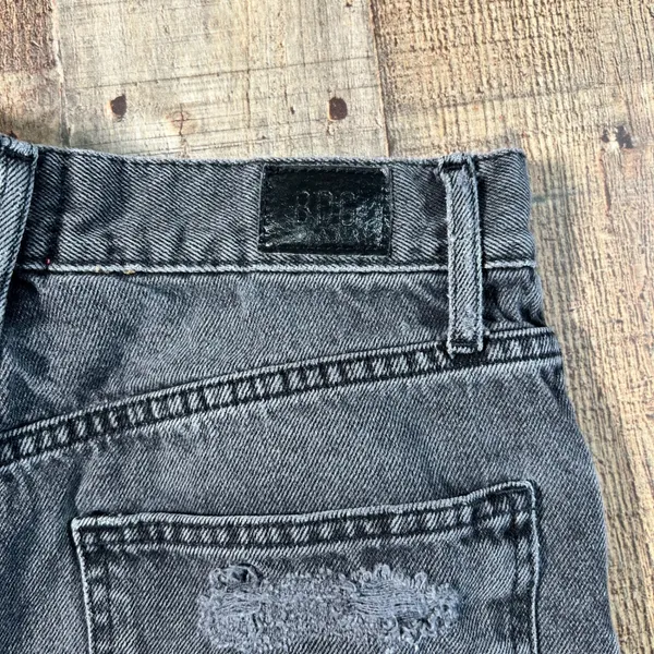 BDG Urban Outfitters Black Denim Skater Baggy High Rise Cutoff Shorts Size 28 - Image 7