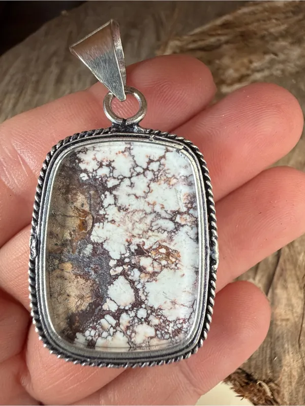 925 Sterling Silver Wild Horse Turquoise Necklace Native American Jewelry - Image 8