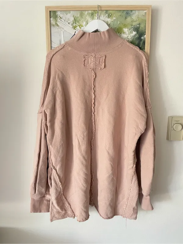 Free People We The Free Wonderful Pullover Mock Sweatershirt Winter Bloom Small - Image 8