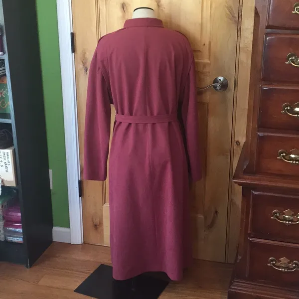Anthropologie FEMITEX 2-Pckt Rose Belted Lined TrenchCoat EUC M - Image 5
