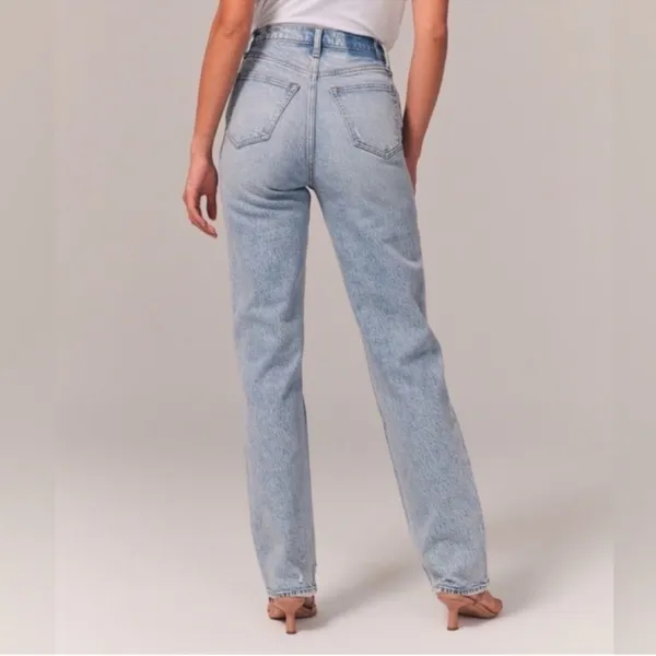Abercrombie & Fitch Curve Love The 90’s Straight Ultra High Rise Size 25/0 R - Image 7