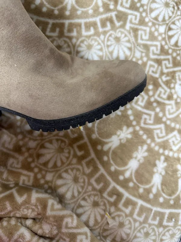 Dr. Scholl's Taupe Knee-High Block Heel Buckle Boots - Image 9