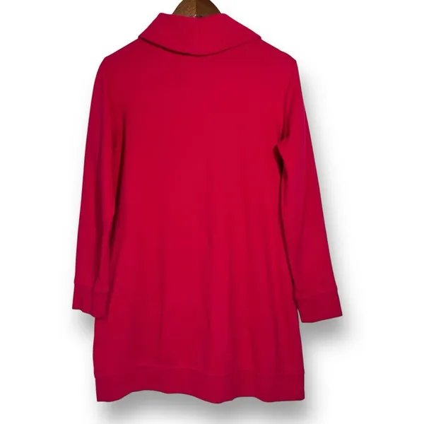 Tommy Hilfiger Cowl Neck‎ Tunic Sweater Dress | Size S | Zipper Pockets | Logo - Image 4
