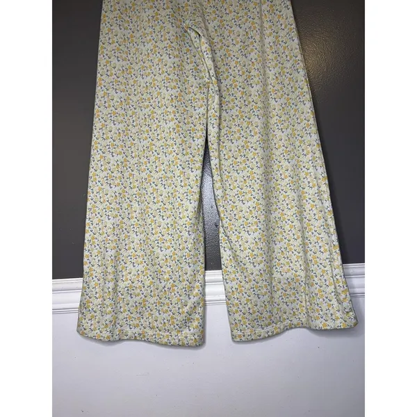 Gilly Hicks Pajama Pants Womens Medium White Floral Jersey Lounge Sleep Cozy - Image 6