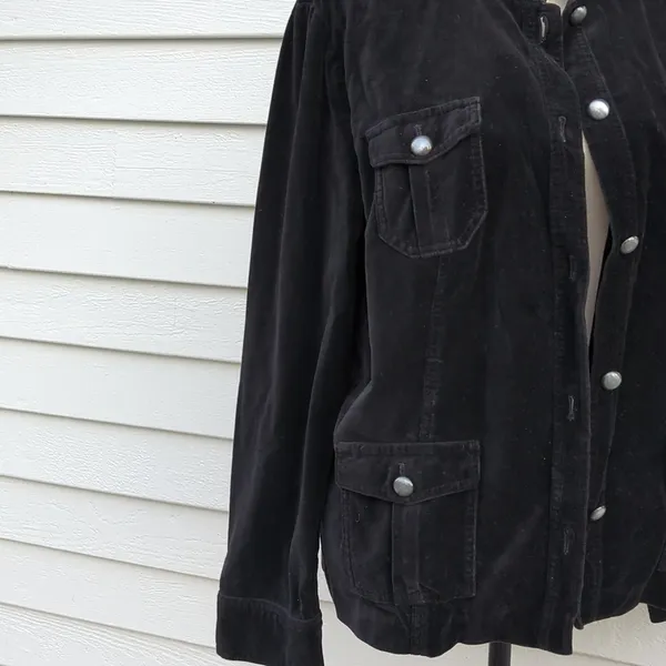 Charter Club Mock Neck Collar Velveteen Jacket - Image 4