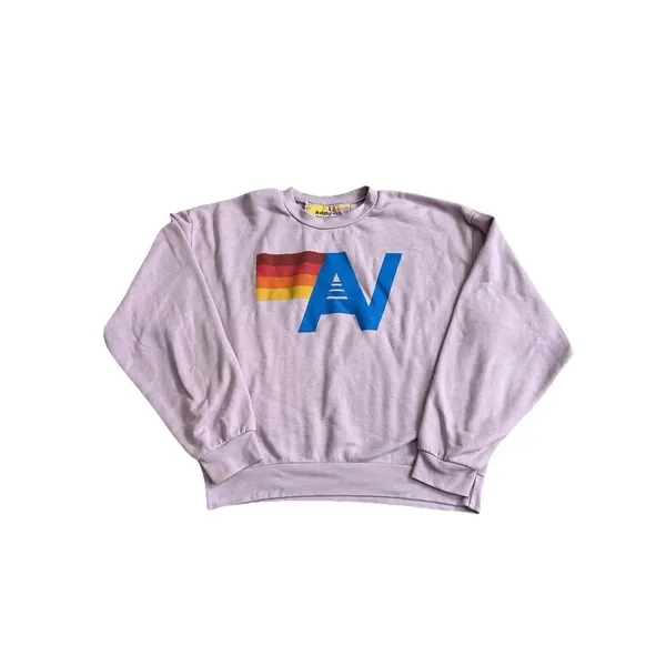 Aviator Nation Mauve Logo Relaxed Crewneck Sweatshirt Small Sold Out! Loungewear - Image 2