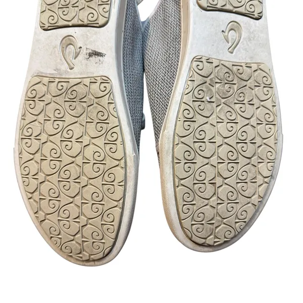 OluKai Pehuea Li Shoes Womens Size 10 Gray White Knit‎ Lace Up Casual 20379-2020 - Image 10
