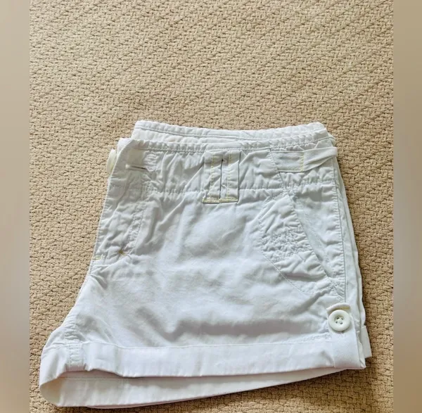 Vintage American Eagle White Cargo Mini Shorts - Image 5