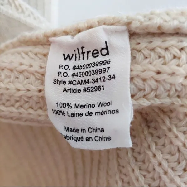 Aritzia Wilfred Tisserand Long Rib Knit Cardigan Sweater Merino Wool Size S - Image 15